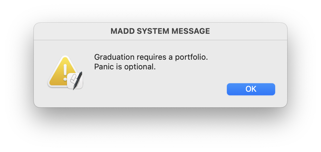 MADD system message dialogue screenshot